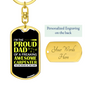 Freaking Awesome Carpenter Daughter Swivel Keychain Woodworker Dog Tag Stainless Steel or 18k Gold-Express Your Love Gifts