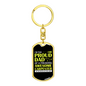 Freaking Awesome Carpenter Daughter Swivel Keychain Woodworker Dog Tag Stainless Steel or 18k Gold-Express Your Love Gifts