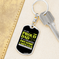 Freaking Awesome Carpenter Daughter Swivel Keychain Woodworker Dog Tag Stainless Steel or 18k Gold-Express Your Love Gifts