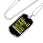 Freaking Awesome Carpenter Daughter Woodworker Dog Tag Stainless Steel or 18k Gold W 24"-Express Your Love Gifts