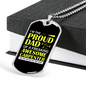 Freaking Awesome Carpenter Daughter Woodworker Dog Tag Stainless Steel or 18k Gold W 24"-Express Your Love Gifts