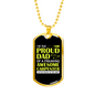 Freaking Awesome Carpenter Daughter Woodworker Dog Tag Stainless Steel or 18k Gold W 24"-Express Your Love Gifts
