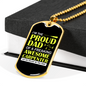 Freaking Awesome Carpenter Daughter Woodworker Dog Tag Stainless Steel or 18k Gold W 24"-Express Your Love Gifts