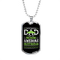 Freaking Awesome Electrician Necklace Stainless Steel or 18k Gold Dog Tag 24" Chain-Express Your Love Gifts