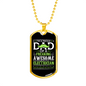 Freaking Awesome Electrician Necklace Stainless Steel or 18k Gold Dog Tag 24" Chain-Express Your Love Gifts