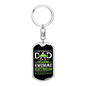 Freaking Awesome Electrician Swivel Keychain Dog Tag Stainless Steel or 18k Gold-Express Your Love Gifts