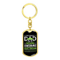 Freaking Awesome Electrician Swivel Keychain Dog Tag Stainless Steel or 18k Gold-Express Your Love Gifts