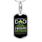 Freaking Awesome Electrician Swivel Keychain Dog Tag Stainless Steel or 18k Gold-Express Your Love Gifts