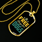 Free Hugs Necklace Stainless Steel or 18k Gold Dog Tag 24" Chain-Express Your Love Gifts