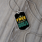 Free Hugs Necklace Stainless Steel or 18k Gold Dog Tag 24" Chain-Express Your Love Gifts