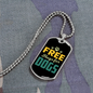 Free Hugs Necklace Stainless Steel or 18k Gold Dog Tag 24" Chain-Express Your Love Gifts
