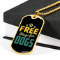 Free Hugs Necklace Stainless Steel or 18k Gold Dog Tag 24" Chain-Express Your Love Gifts