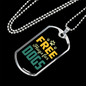 Free Hugs Necklace Stainless Steel or 18k Gold Dog Tag 24" Chain-Express Your Love Gifts