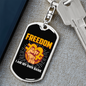 Freedom Crypto Keychain Stainless Steel or 18k Gold Dog Tag Keyring-Express Your Love Gifts