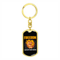 Freedom Crypto Keychain Stainless Steel or 18k Gold Dog Tag Keyring-Express Your Love Gifts