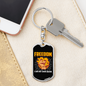 Freedom Crypto Keychain Stainless Steel or 18k Gold Dog Tag Keyring-Express Your Love Gifts