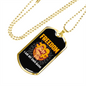 Freedom Crypto Necklace Stainless Steel or 18k Gold Dog Tag 24" Chain-Express Your Love Gifts
