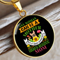 French Buldog Mom Circle Necklace Stainless Steel or 18k Gold 18-22"-Express Your Love Gifts