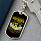 French Buldog Mom Keychain Stainless Steel or 18k Gold Dog Tag Keyring-Express Your Love Gifts