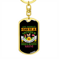 French Buldog Mom Keychain Stainless Steel or 18k Gold Dog Tag Keyring-Express Your Love Gifts