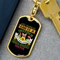 French Buldog Mom Keychain Stainless Steel or 18k Gold Dog Tag Keyring-Express Your Love Gifts