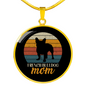 French Bulldog Mom Circle Necklace Stainless Steel or 18k Gold 18-22"-Express Your Love Gifts