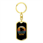 French Bulldog Mom Keychain Stainless Steel or 18k Gold Dog Tag Keyring-Express Your Love Gifts