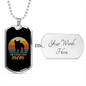 French Bulldog Mom Necklace Stainless Steel or 18k Gold Dog Tag 24" Chain-Express Your Love Gifts