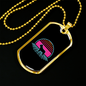 French Bulldog Retro Necklace Stainless Steel or 18k Gold Dog Tag 24" Chain-Express Your Love Gifts