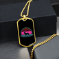 French Bulldog Retro Necklace Stainless Steel or 18k Gold Dog Tag 24" Chain-Express Your Love Gifts