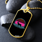 French Bulldog Retro Necklace Stainless Steel or 18k Gold Dog Tag 24" Chain-Express Your Love Gifts