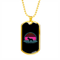 French Bulldog Retro Necklace Stainless Steel or 18k Gold Dog Tag 24" Chain-Express Your Love Gifts