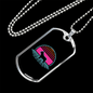 French Bulldog Retro Necklace Stainless Steel or 18k Gold Dog Tag 24" Chain-Express Your Love Gifts