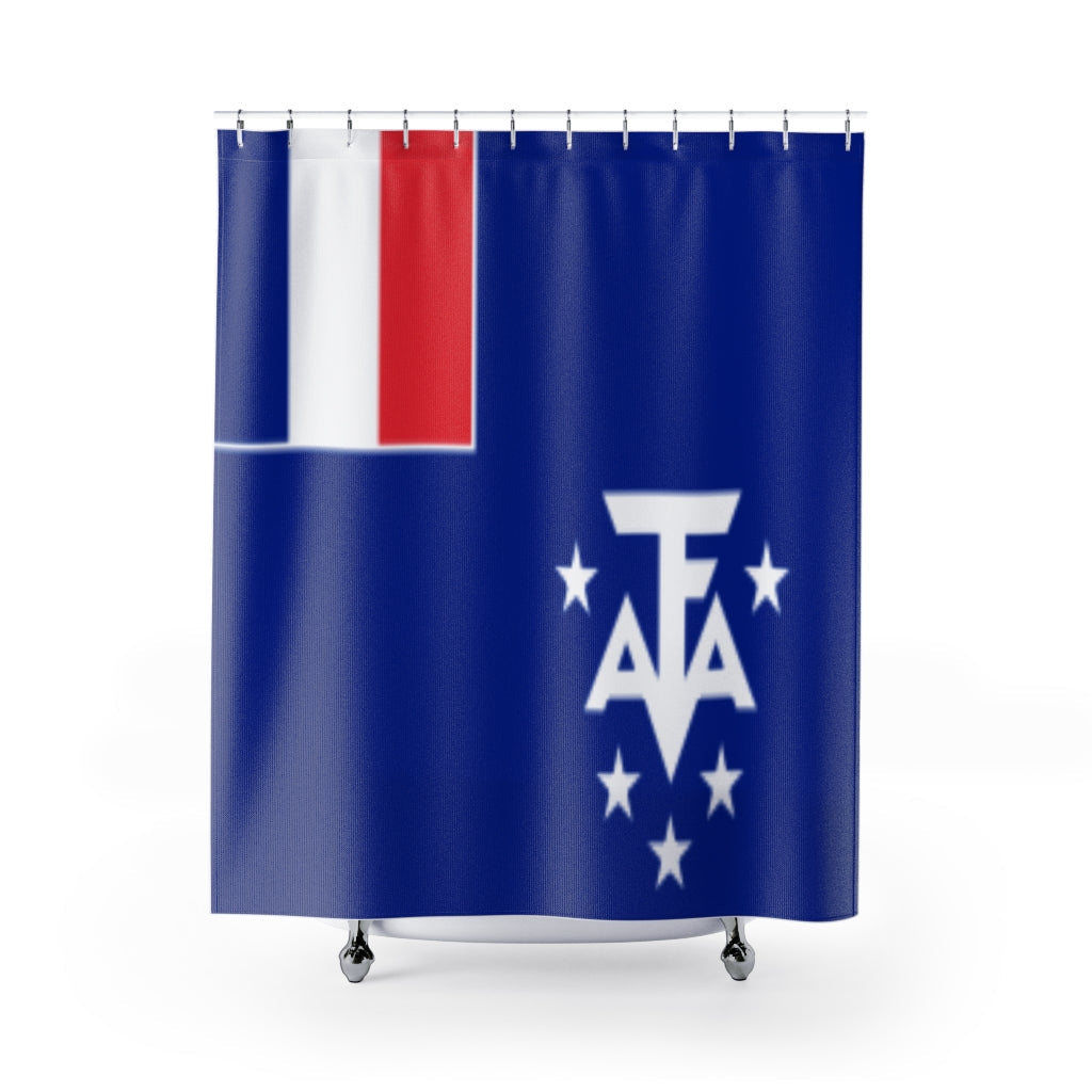 French Southern Flag Stylish Design 71" x 74" Elegant Waterproof Shower Curtain for a Spa-like Bathroom Paradise Exceptional Craftsmanship-Express Your Love Gifts
