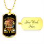 Friend Dog Bulldog Necklace Stainless Steel or 18k Gold Dog Tag 24" Chain-Express Your Love Gifts