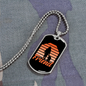 Friend Dog Orange Necklace Stainless Steel or 18k Gold Dog Tag 24" Chain-Express Your Love Gifts