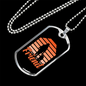 Friend Dog Orange Necklace Stainless Steel or 18k Gold Dog Tag 24" Chain-Express Your Love Gifts