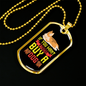 Friend Dog Yellow Necklace Stainless Steel or 18k Gold Dog Tag 24" Chain-Express Your Love Gifts