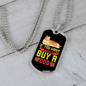 Friend Dog Yellow Necklace Stainless Steel or 18k Gold Dog Tag 24" Chain-Express Your Love Gifts