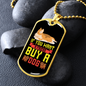 Friend Dog Yellow Necklace Stainless Steel or 18k Gold Dog Tag 24" Chain-Express Your Love Gifts