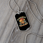 Friend in Washington Circle Bulldog Necklace Stainless Steel or 18k Gold Dog Tag 24" Chain-Express Your Love Gifts