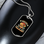 Friend in Washington Circle Bulldog Necklace Stainless Steel or 18k Gold Dog Tag 24" Chain-Express Your Love Gifts