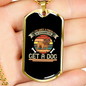 Friend in Washington Circle Bulldog Necklace Stainless Steel or 18k Gold Dog Tag 24" Chain-Express Your Love Gifts