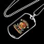 Friend in Washington Circle Bulldog Necklace Stainless Steel or 18k Gold Dog Tag 24" Chain-Express Your Love Gifts