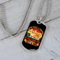 Friend in Washington Dog Orange Necklace Stainless Steel or 18k Gold Dog Tag 24" Chain-Express Your Love Gifts