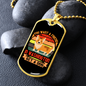 Friend in Washington Dog Orange Necklace Stainless Steel or 18k Gold Dog Tag 24" Chain-Express Your Love Gifts