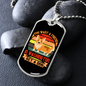 Friend in Washington Dog Orange Necklace Stainless Steel or 18k Gold Dog Tag 24" Chain-Express Your Love Gifts