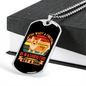 Friend in Washington Dog Orange Necklace Stainless Steel or 18k Gold Dog Tag 24" Chain-Express Your Love Gifts