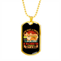 Friend in Washington Dog Orange Necklace Stainless Steel or 18k Gold Dog Tag 24" Chain-Express Your Love Gifts