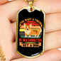 Friend in Washington Dog Orange Necklace Stainless Steel or 18k Gold Dog Tag 24" Chain-Express Your Love Gifts